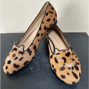 Charlotte Olympia Feline Leopard Print Calf Hair Kitty
